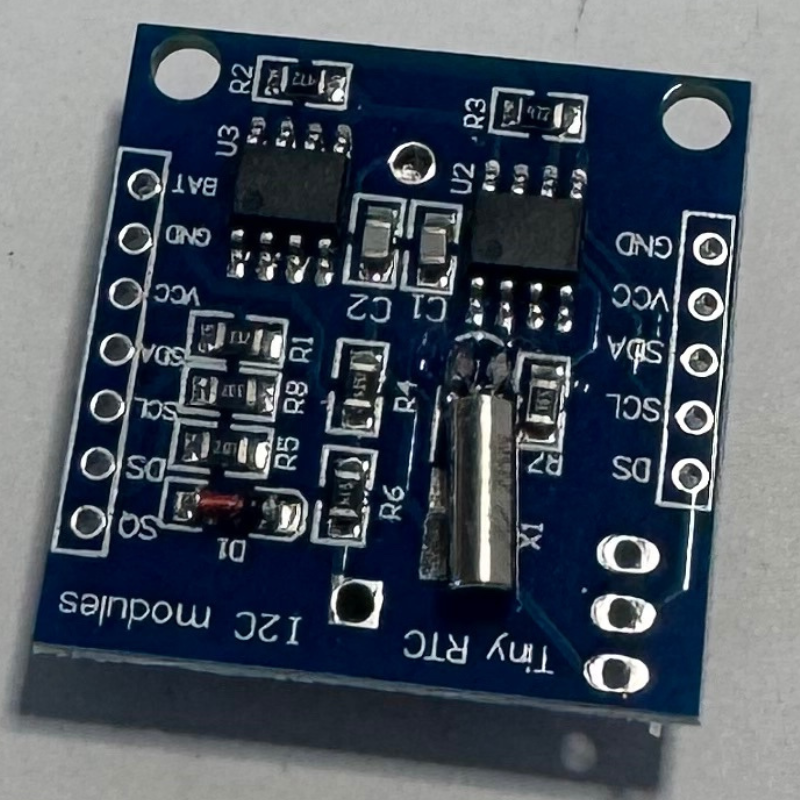 Módulo Reloj de Tiempo Real DS1307 + Soporte para Batería CR2032