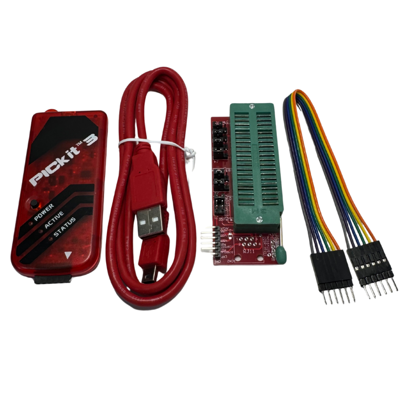 Programador PICkit 3 con Adaptador ZIF – Compatible con Microcontroladores PIC y dsPIC