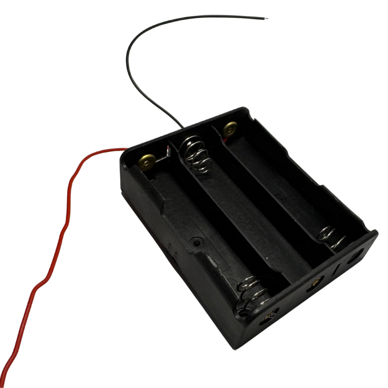 Porta Pila 18650 x3 – Soporte para 3 Baterías 3.7V con Cables