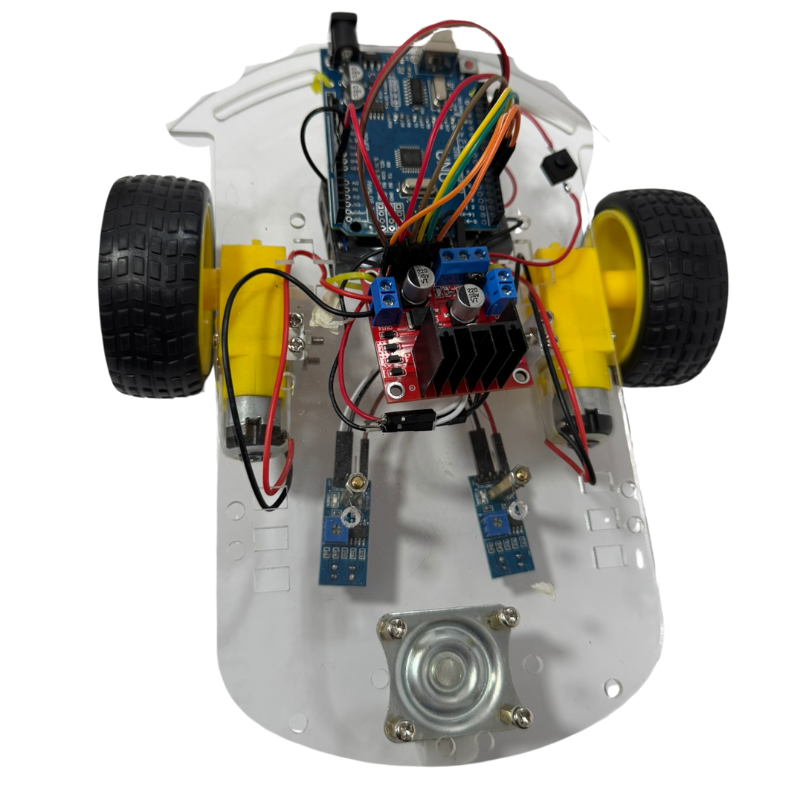 Carro seguidor de línea con Arduino Uno SMD, sensores TCRT5000 y baterías 14500 recargables – Kit armado y programado
