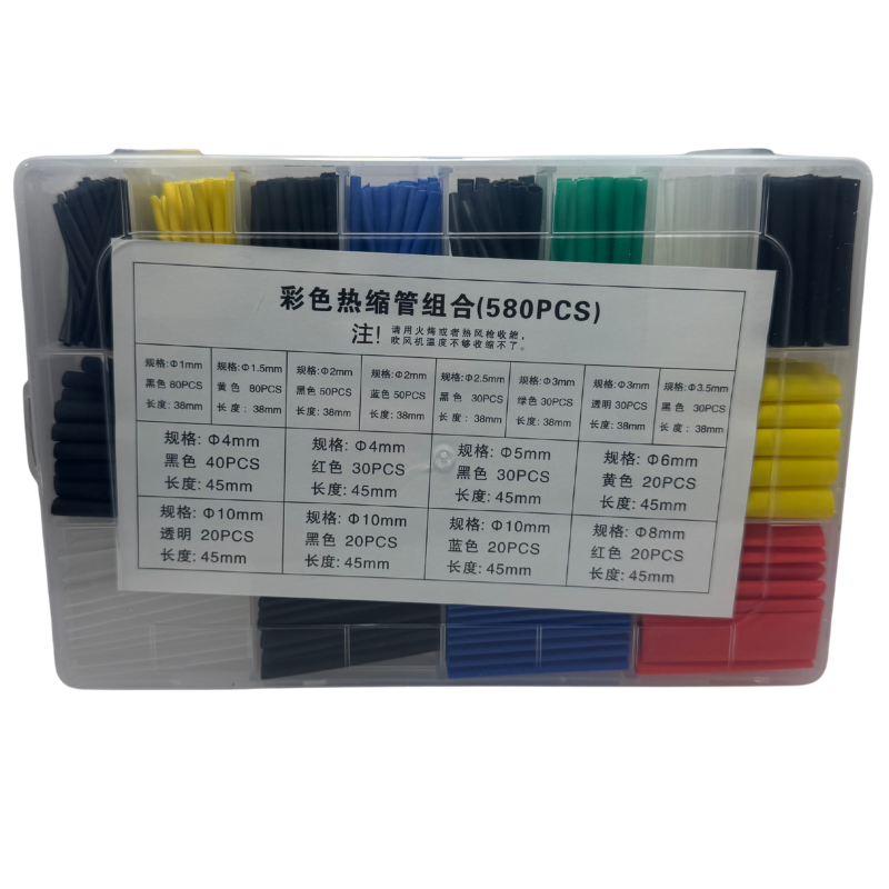Kit Termofit 580 Piezas - Tubo Termoencogible Surtido Todas las Medidas