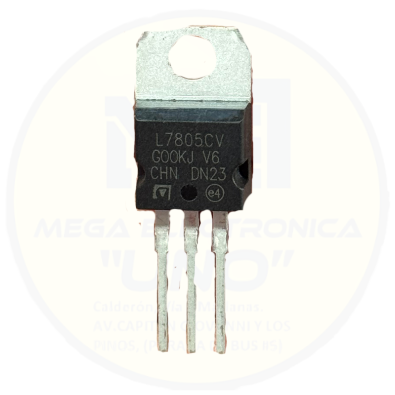 Regulador de Voltaje 7805 – Salida fija 5V – Ideal para fuentes de alimentación