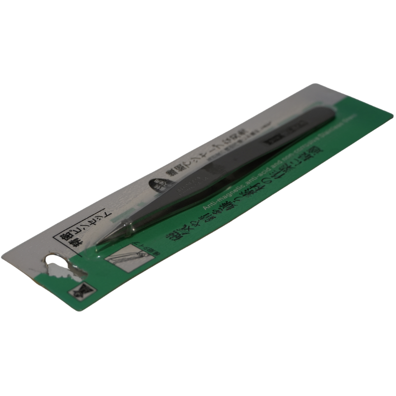 Pinza de Precisión Recta Antimagnética - Pinzas de Acero Inoxidable Punta Extrafina para Componentes SMD, Electrónica y Relojería