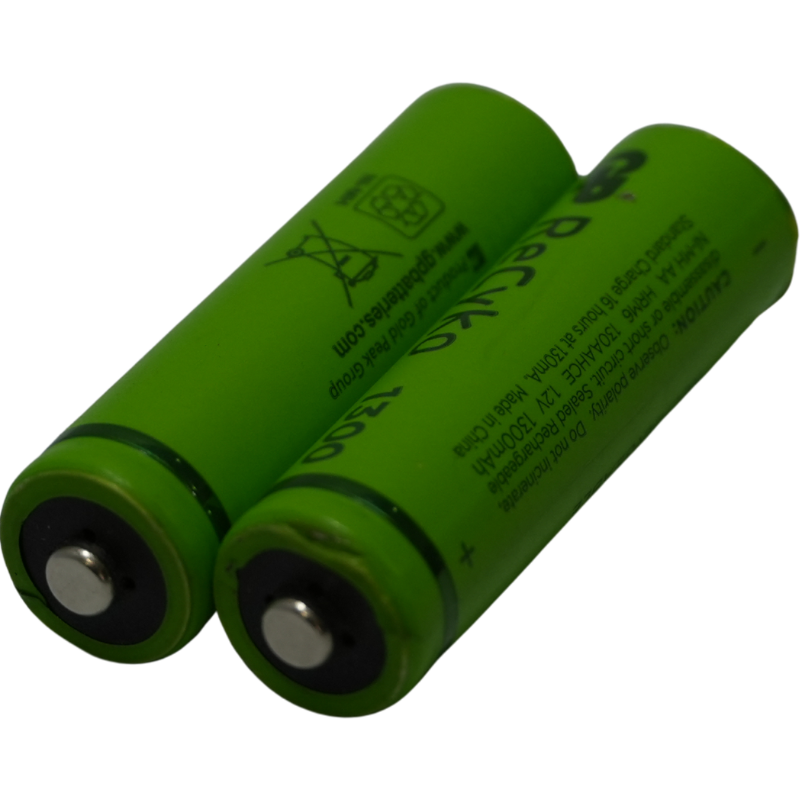 Pilas Recargables GP ReCyko AA 1300mAh 1.2V (Pack x2) - Baterías NiMH Precargadas y Listas para Usar, para Controles, Juguetes y Linternas