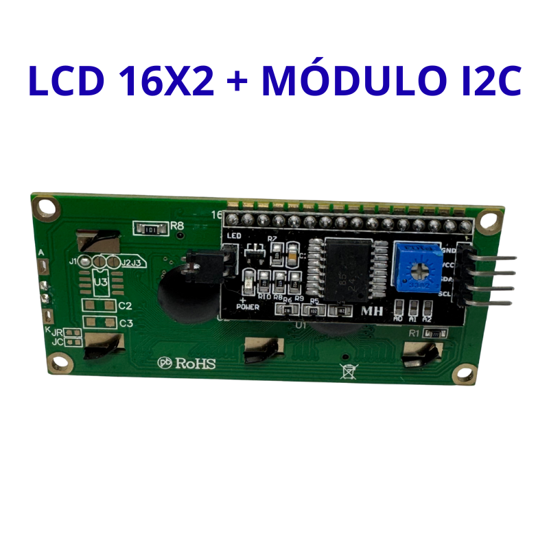 Pantalla LCD 16x2 azul con módulo I2C – Ahorra pines y simplifica conexión
