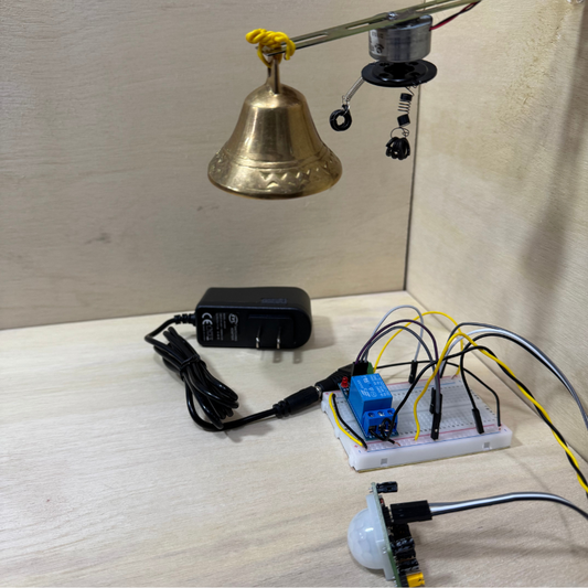 Alarma con sensor PIR y campana – Proyecto escolar aplicable en la vida real