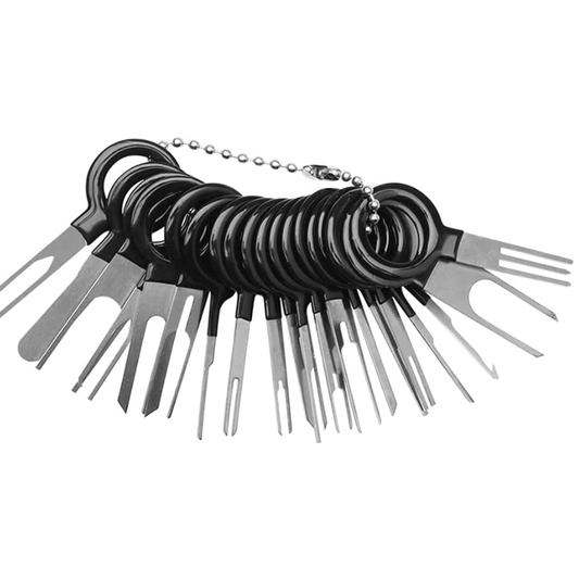 Kit de herramientas para extracción de terminales – 76 piezas en funda protectora – Para autos, motos, electrónica