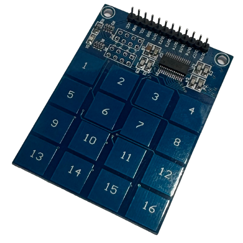 Teclado Capacitivo 4x4 TTP229 – 16 Teclas Sensibles al Tacto