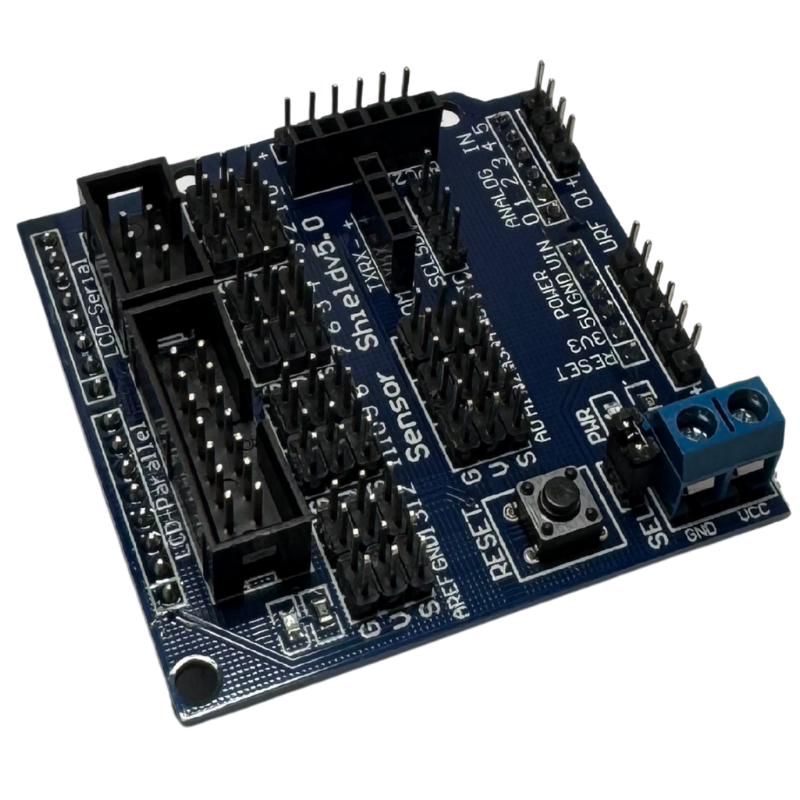 Sensor Shield V5.0 para Arduino Uno – Expansión de Puertos y Conexiones
