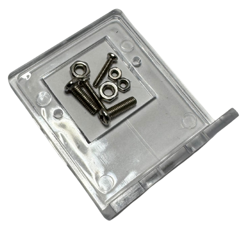 Soporte de Acrílico para Sensor PIR HC-SR501 – Incluye Tornillos de Fijación
