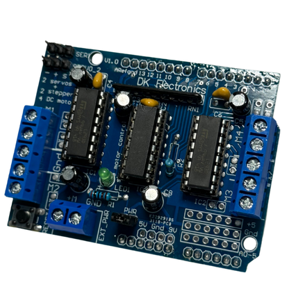 Módulo Controlador de Motores L293D Shield – Control de 4 Motores DC / 2 Motores Paso a Paso – Compatible con Arduino