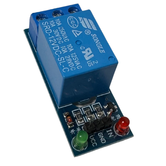 Módulo Relé 12V de 1 Canal con LEDs Indicadores – Control de Cargas AC/DC