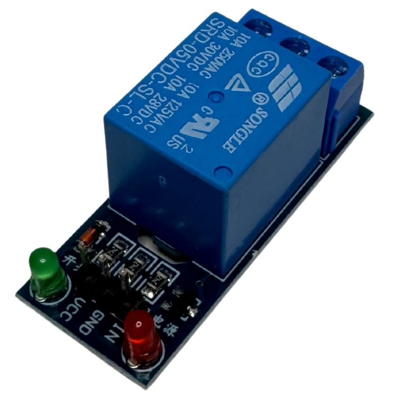 Módulo Relé 5V de 1 Canal con LEDs Indicadores – Control de Cargas AC/DC