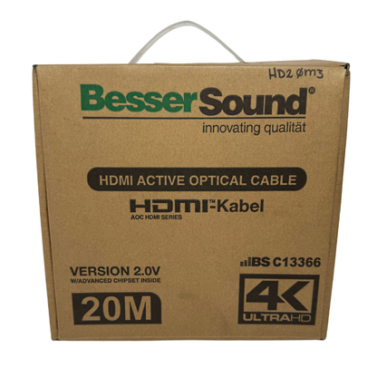 Cable HDMI Active Optical Cable 20m Besser Sound 4K Ultra HD Versión 2.0