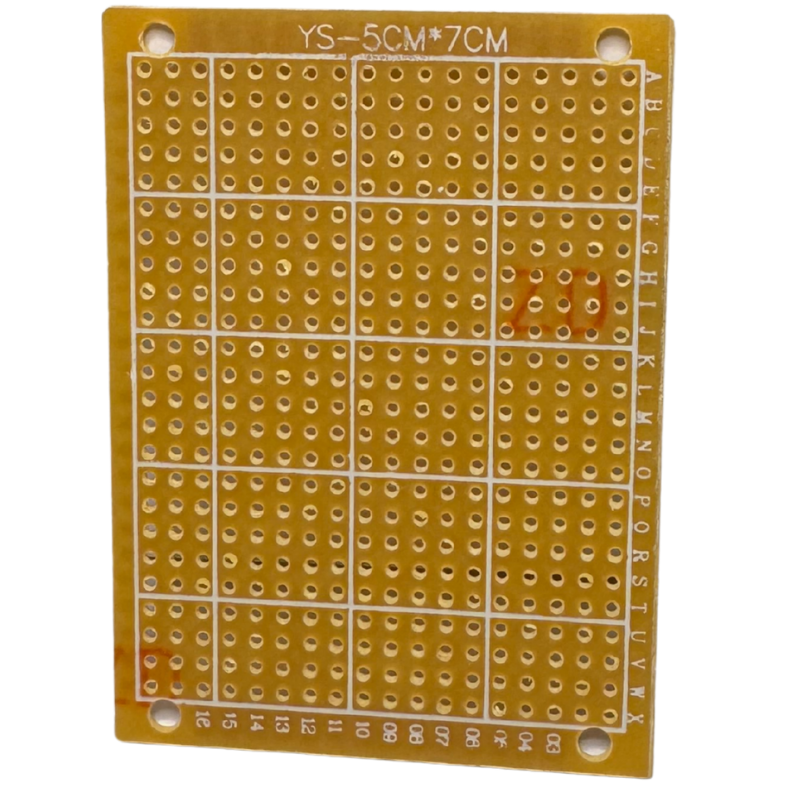 Baquelita PCB Pre-Perforada 5×7 cm – Protoboard de Soldadura