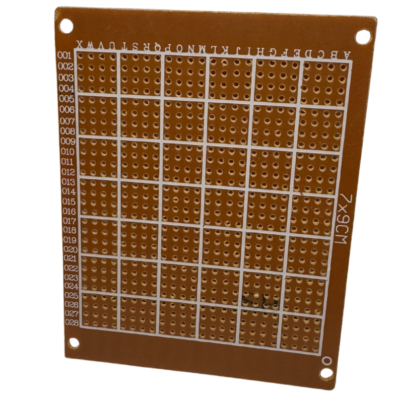 Baquelita PCB Pre-Perforada 7×9 cm – Económica para Proyectos Electrónicos