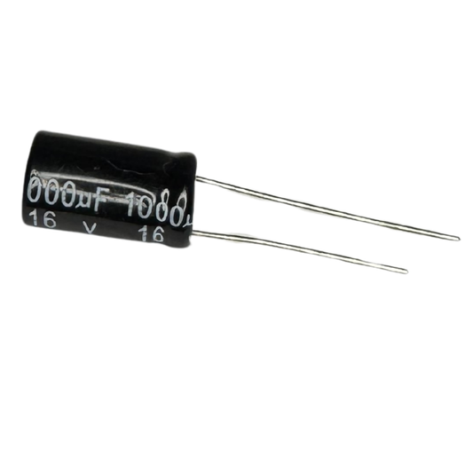 Condensador Electrolítico 1000 µF 16 V – Alta Capacitancia para Filtrado y Estabilización