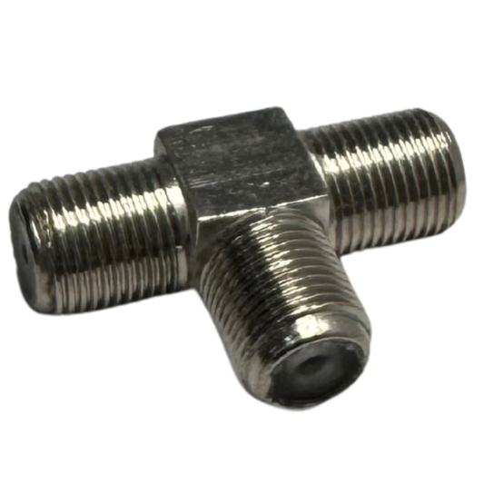 Conector Coaxial Tipo “T” de 3 Jacks para Cable RG-59