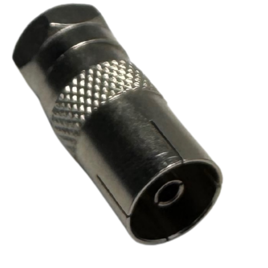 Conector Coaxial Hembra a Tipo F Macho Metálico