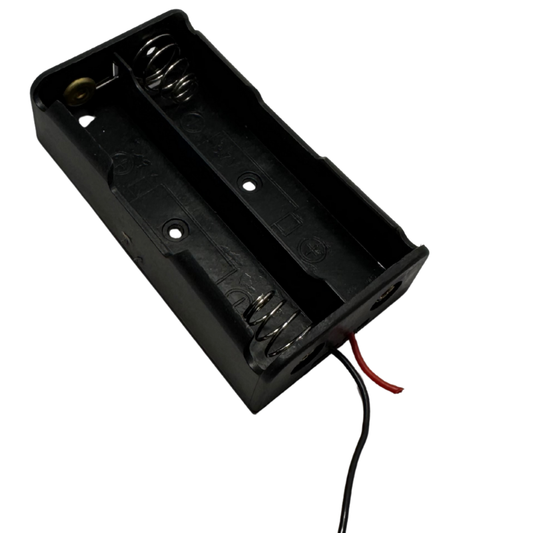 Porta Pila 18650 x2 – Soporte para 2 Baterías 3.7V con Cables