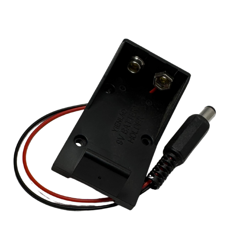 Porta Batería 9V con Conector Jack 2.1mm – Portapila para Proyectos Electrónicos
