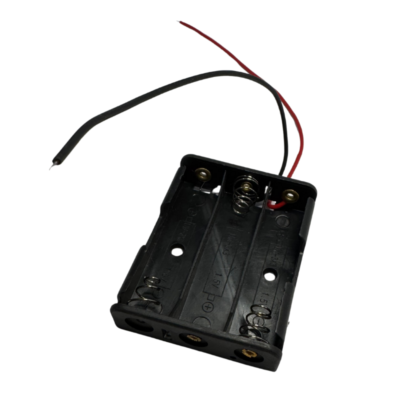 Porta Pilas para 3 Pilas AA con Cables – Soporte de Baterías 4.5V para Proyectos Electrónicos