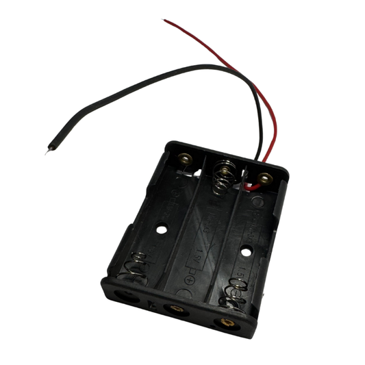 Porta Pilas para 3 Pilas AA con Cables – Soporte de Baterías 4.5V para Proyectos Electrónicos