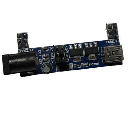 Tarjeta Fuente Protoboard MB102 Azul – 6.5V–12V a 3.3V / 5V