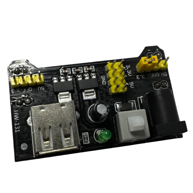 Fuente 3.3V / 5V para Protoboard XD-42 – Módulo Alimentador USB + Jack 5.5mm