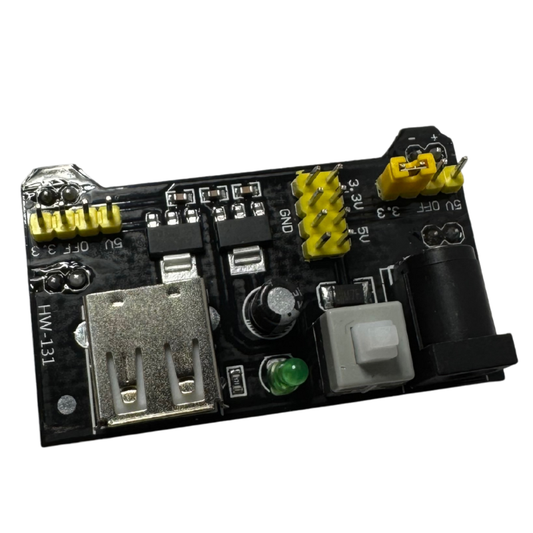 Fuente 3.3V / 5V para Protoboard XD-42 – Módulo Alimentador USB + Jack 5.5mm