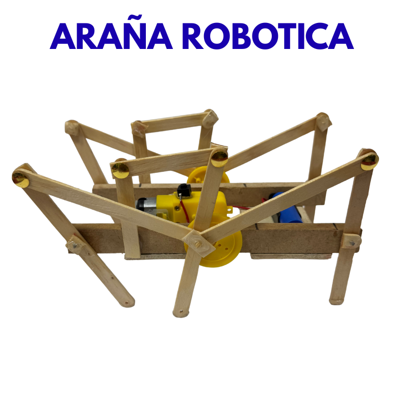 Kit de Araña Robótica – Proyecto Educativo de Mecatrónica – Incluye Motor, Portapilas y Componentes de Ensamblaje