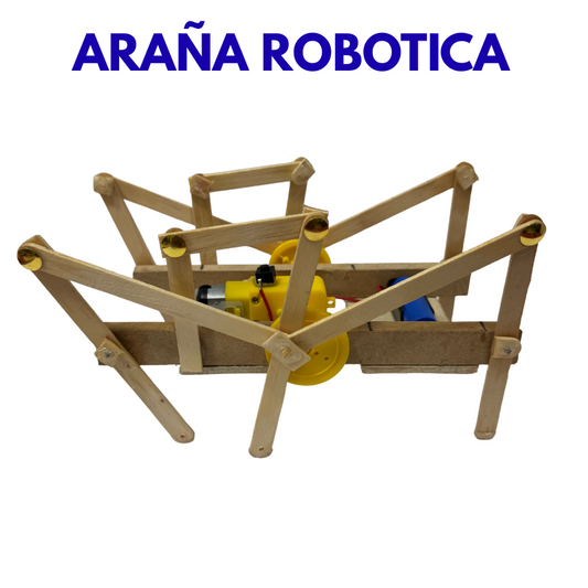 Kit de Araña Robótica – Proyecto Educativo de Mecatrónica – Incluye Motor, Portapilas y Componentes de Ensamblaje