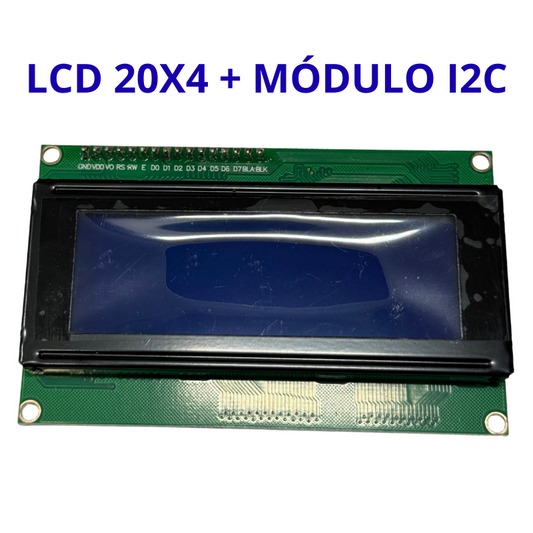 Pantalla LCD 20x4 azul con I2C – Ahorra Pines y Simplifica Proyectos Arduino