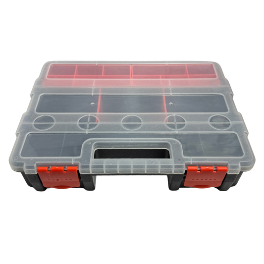 Maletín Organizador 22 Divisiones 29x22 cm - Caja Portaherramientas con Bandeja Removible