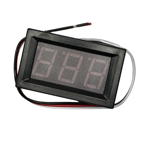 Voltímetro Digital 0–30V DC (3 Cables) – Medidor de Voltaje para Proyectos y Fuentes