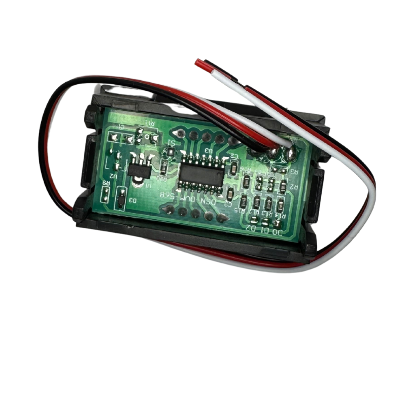 Voltímetro Digital 0–30V DC (3 Cables) – Medidor de Voltaje para Proyectos y Fuentes