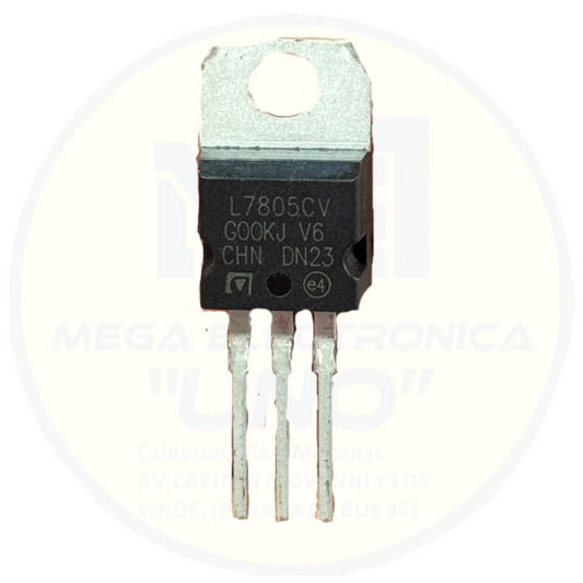 Regulador de Voltaje 7805 – Salida fija 5V – Ideal para fuentes de alimentación