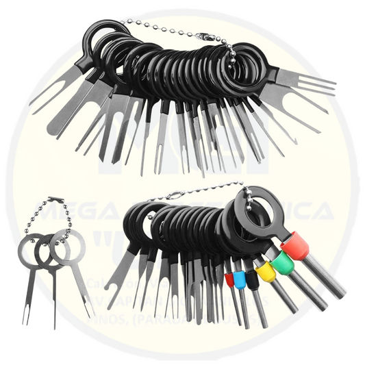 Kit de herramientas para extracción de terminales – 76 piezas en funda protectora – Para autos, motos, electrónica