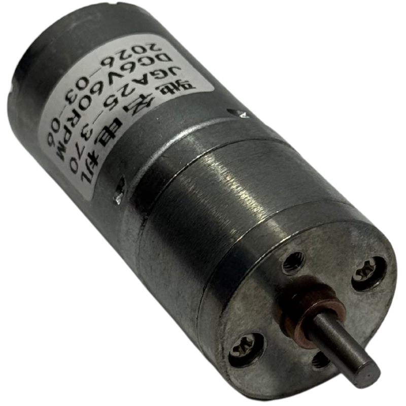 Motorreductor JGA25-370 DC 6V 60RPM - Caja Reductora Metálica 15kg-cm para Robótica y Automatización