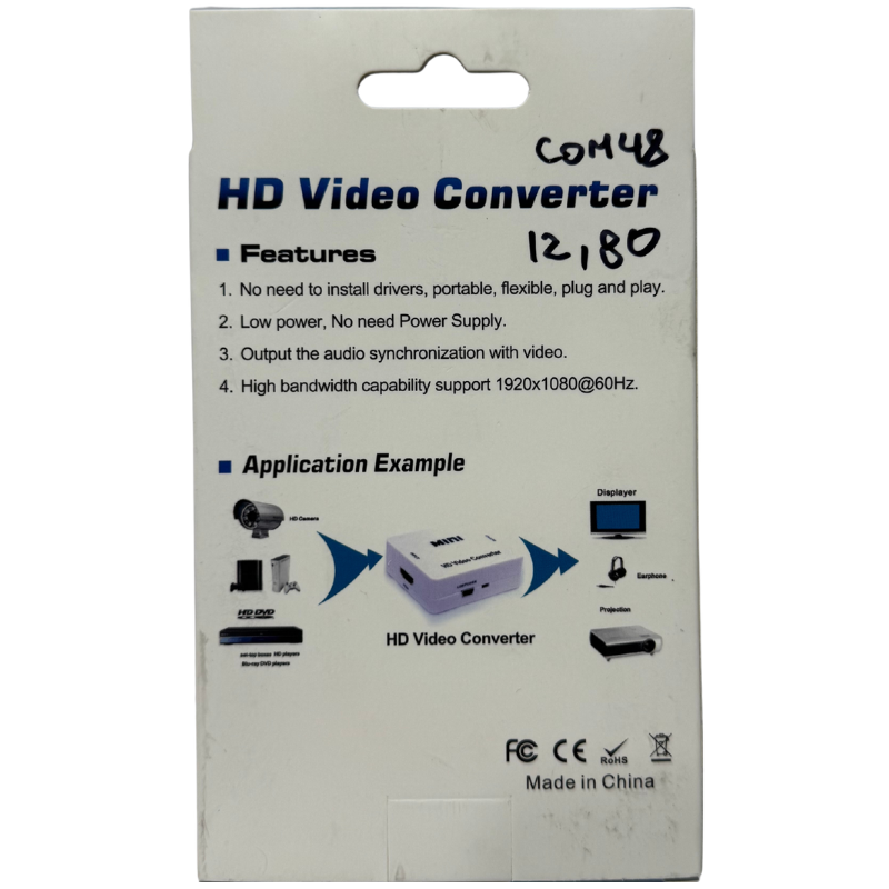Convertidor RCA a HDMI 1080p – Conecta Equipos Antiguos a tu TV Moderna para Ver el Mundial