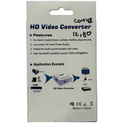 Convertidor RCA a HDMI 1080p – Conecta Equipos Antiguos a tu TV Moderna para Ver el Mundial
