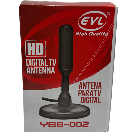 Antena Digital HD para TV con Base Magnética EVL YB8-002