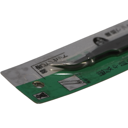 Pinza de Precisión Curva Antimagnética - Pinzas de Acero Inoxidable Punta Fina para Componentes SMD, Electrónica y Relojería