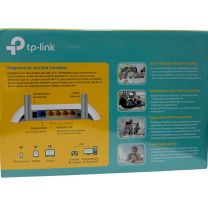 Router Inalámbrico TP-Link TL-WR840N 300Mbps con 2 Antenas