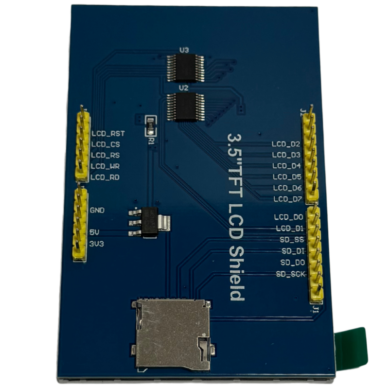 Pantalla LCD TFT 3.5" 480x320 con Shield para Arduino - ILI9486 Color y MicroSD