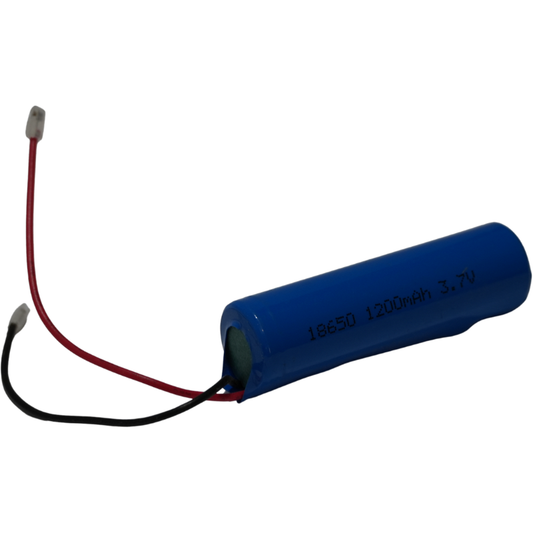 Batería 18650 con Cables Soldados 3.7V 1200mAh - Celda Recargable de Litio Li-ion Lista para Instalar en Proyectos con Arduino, ESP32 y Luminarias LED