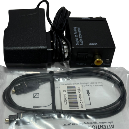 Convertidor de Audio Óptico a RCA – Conecta tu TV al Equipo de Sonido para Ver el Mundial