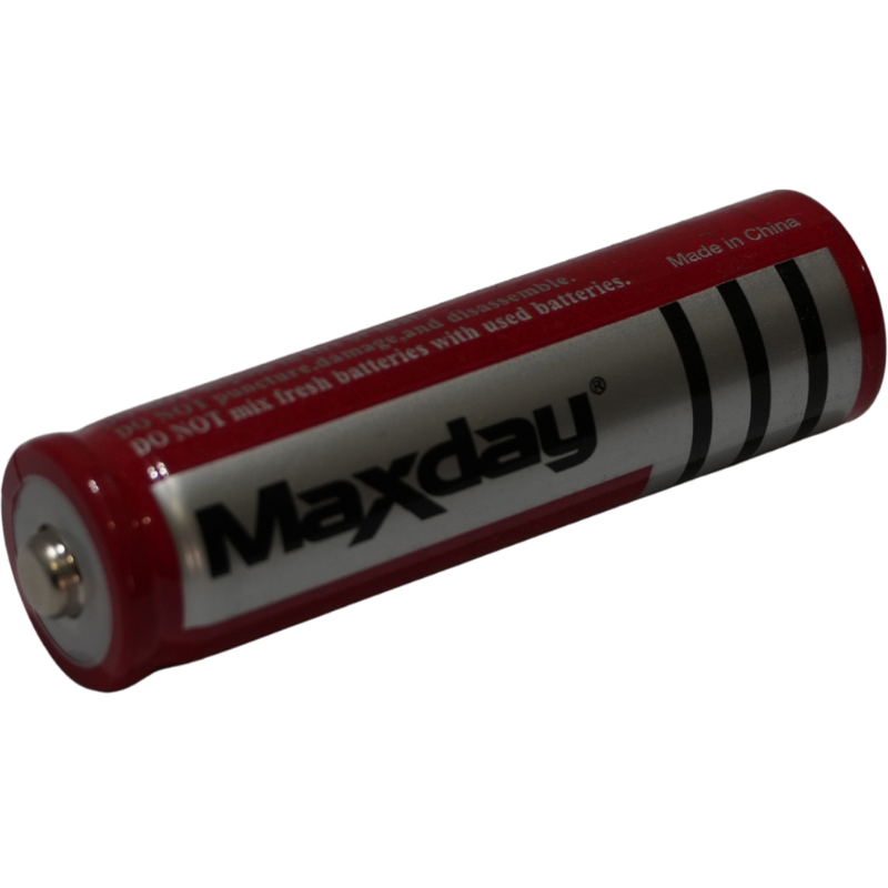 Batería Recargable de Litio 18650 Maxday 3.7V Tipo Button Top - Celda Li-ion para Linternas LED, Power Bank y Proyectos con Arduino y ESP32