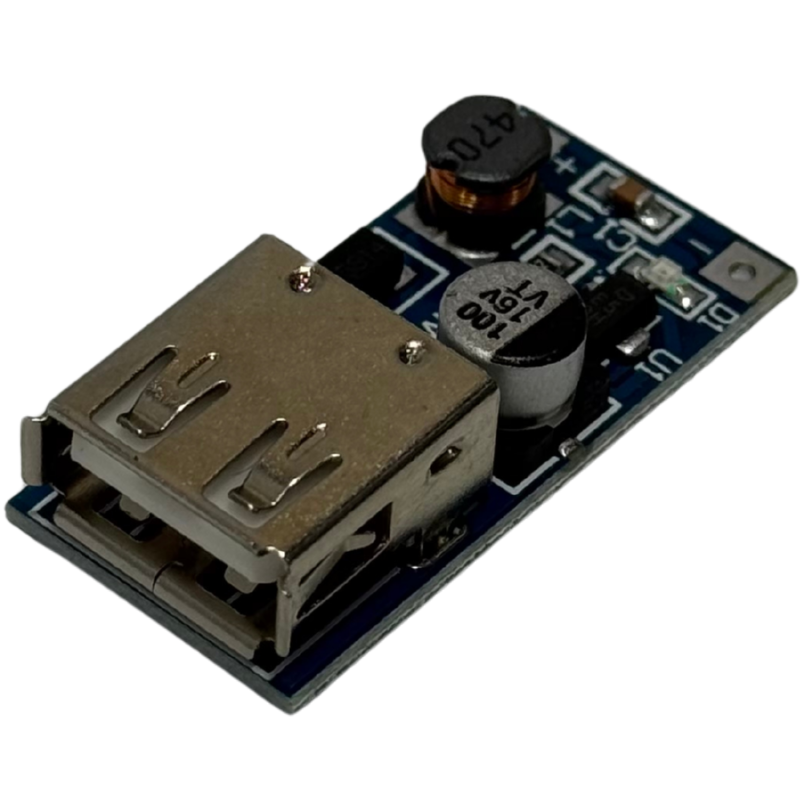 Módulo Elevador DC-DC HW-106 con Salida USB 5V - Step-Up 0.9V-5V a 5V 600mA para Power Bank DIY