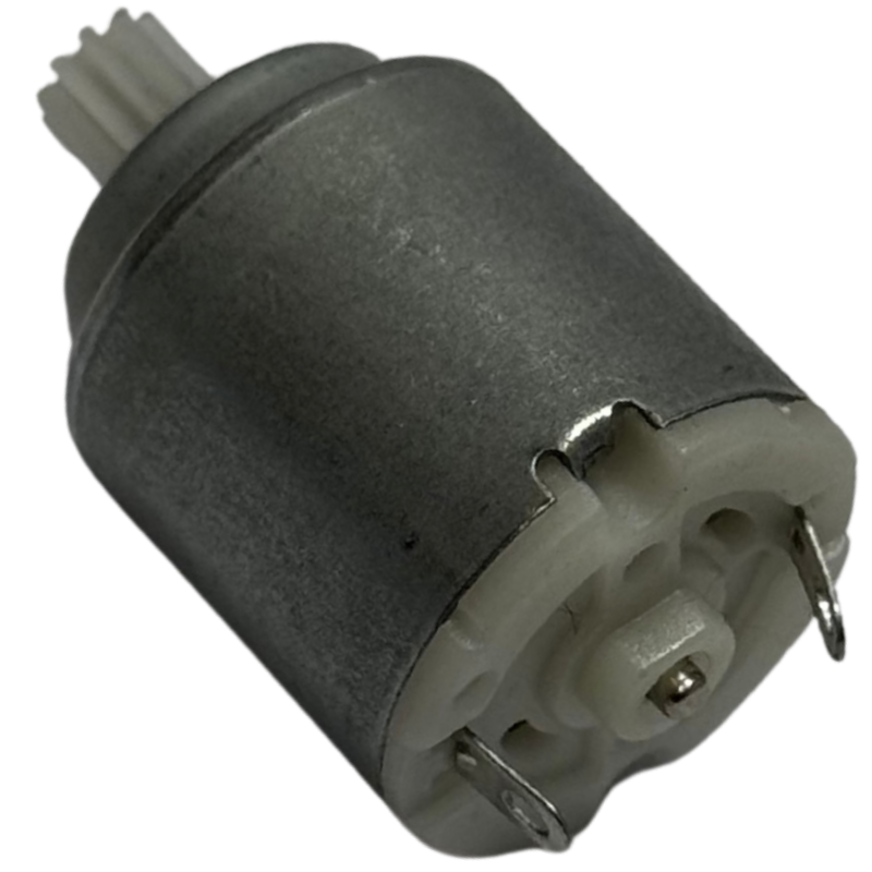 Motor DC 3V-9V Redondo con Piñón de Nylon - Motor Eléctrico Cilíndrico para Proyectos y Mecanismos
